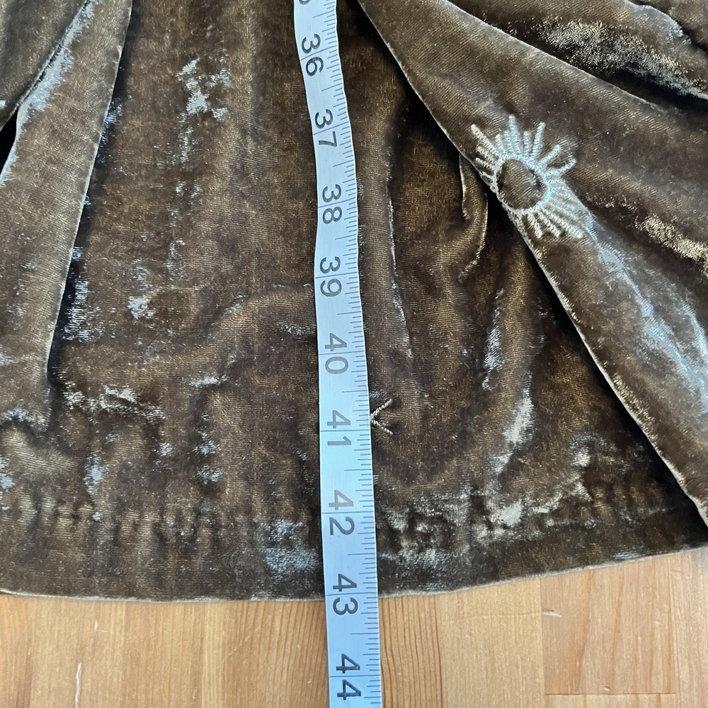 Wayward Fancies Eshakti Dress Velvet Embroidered Green Floral Grunge Boho - Picture 15 of 15